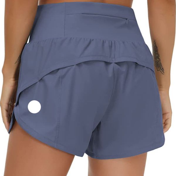 Shorts Geschwindigkeit U -out hochhochgekleidete kurze Taillensportshorts Frauen Set schnell trocknen losen Laufkleidung Rücken Reißverschluss Tasche Fiess Yoga Qick Q2