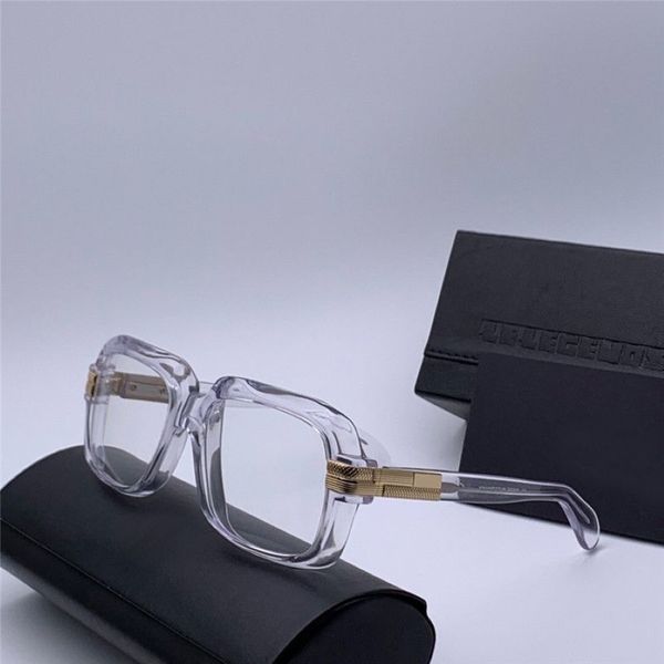 607 Legends Cristal Ouro Quadrado Óculos Lentes Claras Homens Designer Óculos de Sol Eye wear Novo com Box2864