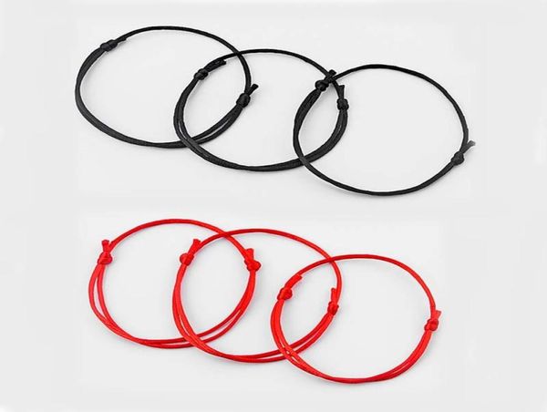 Drop 50pcs RedBlack Handmade String Kabbalah Lucky Bracelet Contra Eye Success Bangle8523828