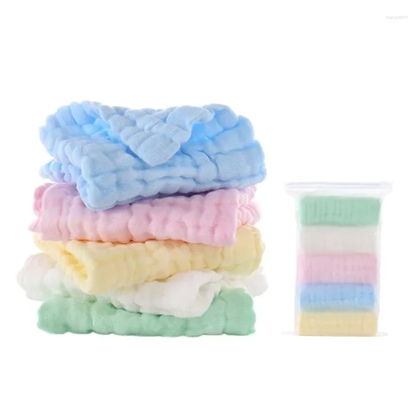 Asciugamano 5 Pz/set 30x30 cm Morbido Cotone Mano Assorbente Quadrato Piccolo Fazzoletto per Bambini Adulti Ad Asciugatura Rapida Bagno Viso