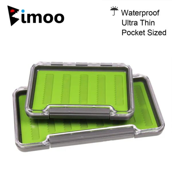 Accessori bimoo s l dimensione chiara fly box da pesca impermeabile ultra sottile per pesca a mosca scatola tascabile