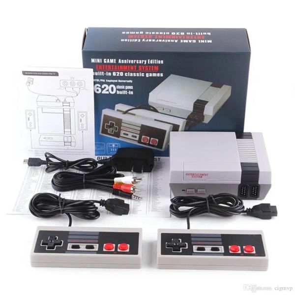 Konsolen Mini NES AV-Ausgang Mini-TV Handheld Retro Classic Videospielkonsole Integrierte 620 Spiele für 4K-TV PAL NTSC