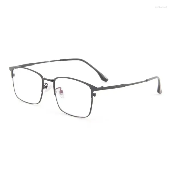 Montature per occhiali da sole Occhiali quadrati full frame in acciaio da 55 mm per uomo e donna con prescrizione anti luce blu 96062