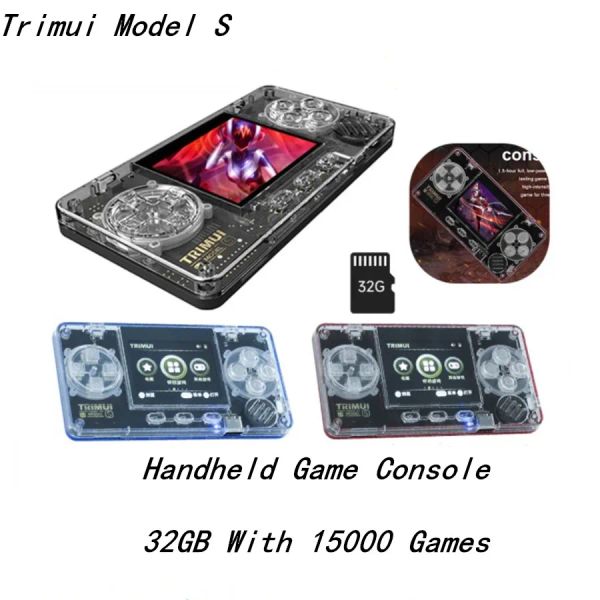 Spieler Mini TRIMUI Model S Retro Handheld-Spielekonsole 2,0 Zoll Open Source 15000 Videospiele Spieler A66 Taschenspielkonsolen Geschenk