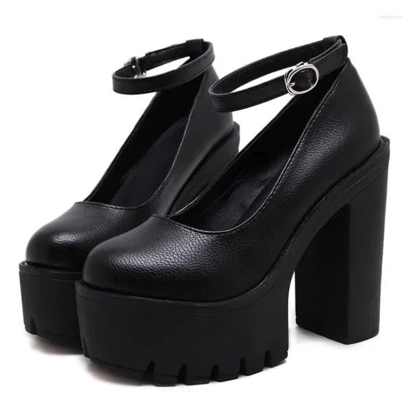 Модельные туфли, весенне-осенние повседневные пикантные туфли-лодочки на высоком каблуке от Ruslana Korshunova, женские туфли-лодочки на толстом каблуке и платформе, черный, белый цвет, размер