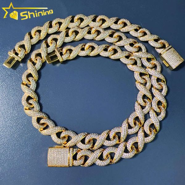 2024 Hot Sale Out Out Out Miami Cuban Link Silber plattiert Bling Diamond Cuban Halskette Armbänder 5A CZ Hip Hop Cuban Ketten