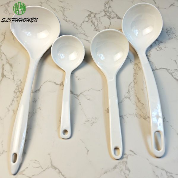 İmitasyon Porselen Melamine Yemek Takımı Bent Tutam Kulplu Yemek Kaşısı Şık Restoran Melamin Çorba Kaşığı A5 Melamin Sofra Takımı Toptan