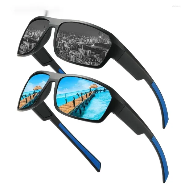 Óculos de sol moda luxo polarizado masculino clássico condução quadrado vintage marca designer óculos de sol pesca uv400 whoesale