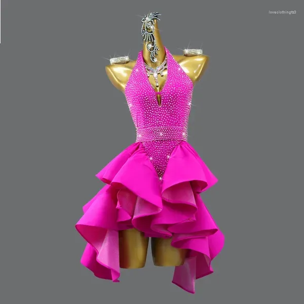 Sahne Giyim Latin Dans Yarışması Elbise Dans Giyeri Etek Kadınlar En İyi Takım Kadın Kentsel Standart Balo Salonu Kız Kostüm Hattı Giyim Kullanımı