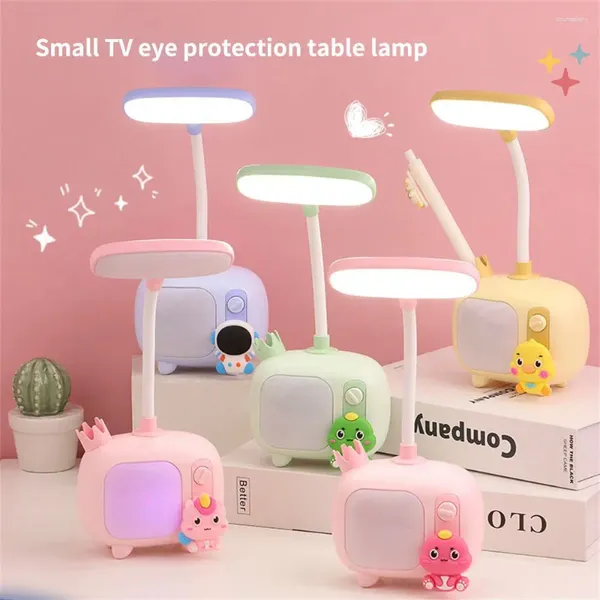 Lampade da tavolo Luce da lettura Bambino Studente Risparmio energetico Dormire Protezione degli occhi Regalo per bambini Forniture per l'illuminazione domestica Lampada a LED Ricarica USB