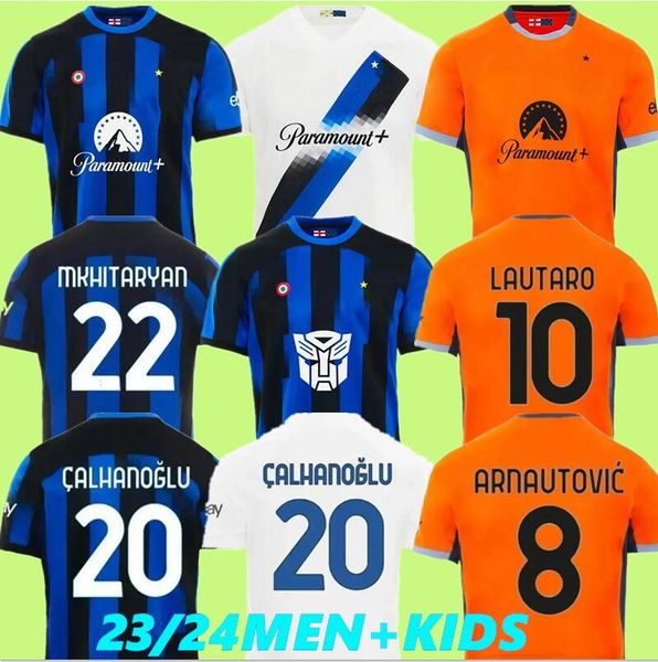 BARELLA camisa de futebol 23 24 LAUTARO INTERS J.CORREA THURAM ACERBI Home away TERCEIRO MILANS BROZOVIC camisa de futebol 2023 2024 masculino kit infantil TRANSFORMERS EDIÇÃO ESPECIAL