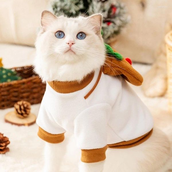 Trajes de gato Natal Rena Tema Pet Engraçado Festa Traje Acessórios Gatinho Cosplay