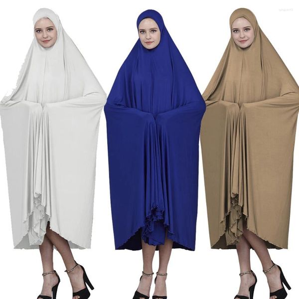 Ethnische Kleidung Muslimische Frauen Gebetskleid Hijab Abaya Islamischer Fledermausärmel-Kaftan Bescheidene Robe Arabische Overhead-Kleidung Eid Ramadan-Kleid