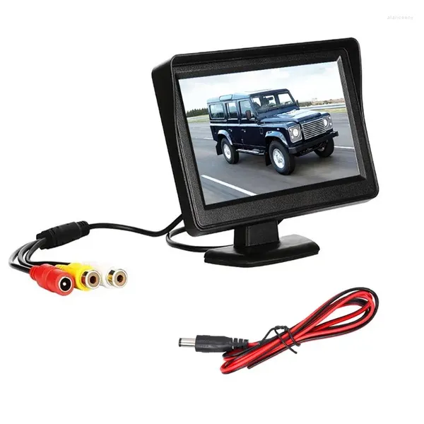 Kit de sistema de estacionamento reverso para câmera de visão traseira de carro com monitor LCD de 4,3 polegadas sem acessórios