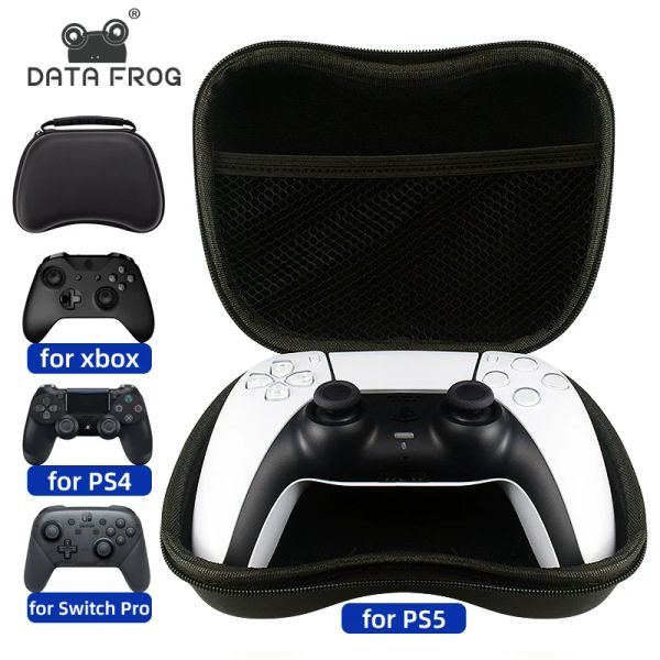 Çantalar Veri Frog Eva Hard Gamepad Nintend Switch Pro/PS3/Xbox Serisi X Gamepad için PS5/Xbox One 360/PS4 koruyucu çanta için taşıma çantası