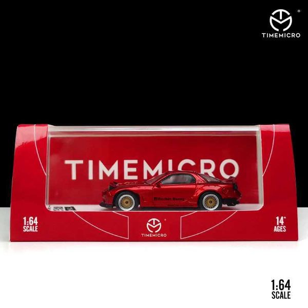 Druckguss-Modellautos Time Micro 1 64 Mazda RX-7 Rocket Bunny Red Alloy Druckguss-Modellauto zum Sammeln als Geschenk