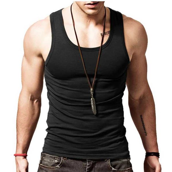 Männer Tank Tops 3 teile/los Baumwolle Herren Unterwäsche Ärmellose Tank Top Solide Muscle Weste Unterhemden Oansatz Gymclothing T-shirt männer weste MaleL2402