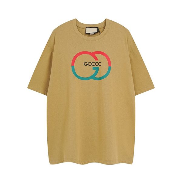 2024 Rot-Grün-Kontrastfarbe Logo-Buchstabendruck Kurzarm-Designer-Mode-T-Shirt GGity Marke Frühling Sommer Herren- und Damen-Trend-T-Shirt aus reiner Baumwolle