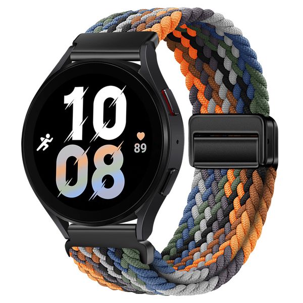 Pulseira de 20mm/22mm para samsung galaxy watch 4/5/6/5 pro/6 clássico/gear s3/active 2 pulseira trançada solo loop huawei gt 2e 3 4