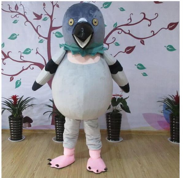 Alta qualidade halloween grande pássaro pombo mascote traje ternos vestido extravagante adultos tamanho navio livre