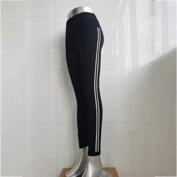 Damen-Hosen, Damen, Frühling, Herbst, hohe Taille, Modal-Leggings, Bauchkontrolle, knöchellang, Sport, Yoga, dünn, einfarbig, lässig, Workout