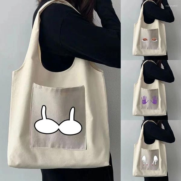 Sacos de compras femininos bolsa de viagem de um ombro bolsa de grande capacidade bolso eco-amigável dobrável reutilizável armazenamento de mercearia