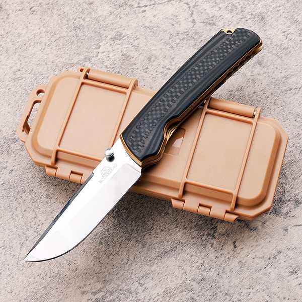 High End Higo II 002 Taktik Katlanır Bıçak VG10 Bıçak Karbon Fiber Tutma Kupa Yatağı EDC Cep Bıçakları Kamp Avcılık Bıçakları