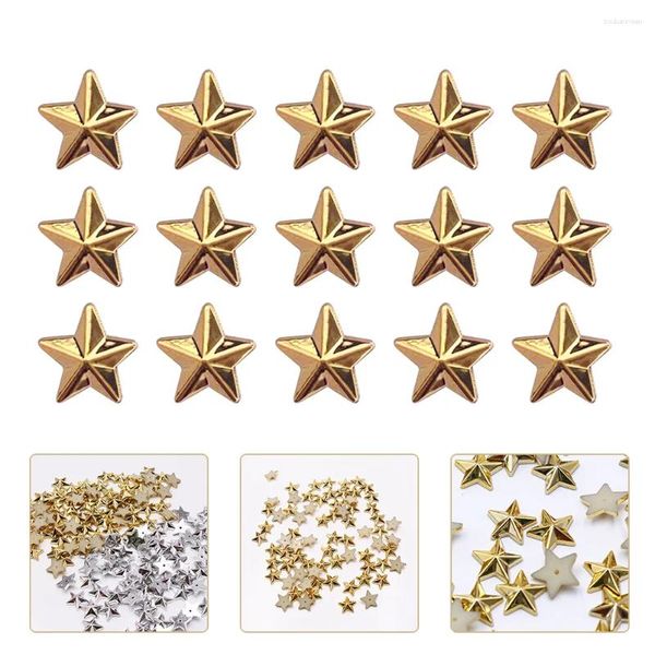 Garrafas de armazenamento 200 pcs pentagrama acrílico strass estrela contas decorações de casamento ouro e prata