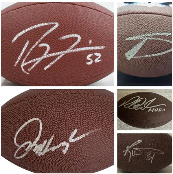 Diggs Thomas Shockey Dent FAULK Dent Samuel HARBAUGH Urlacher Surtain Bosworth Madden Golladay Lewis Williams Bola de futebol colecionável autografada e assinada