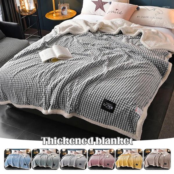 Decken Dicke Winter Milch Samt Warme Decke Bett Weiche Berber Fleece Sofa Überwurf Home Büro Auto Nickerchen Geschenk an Freund