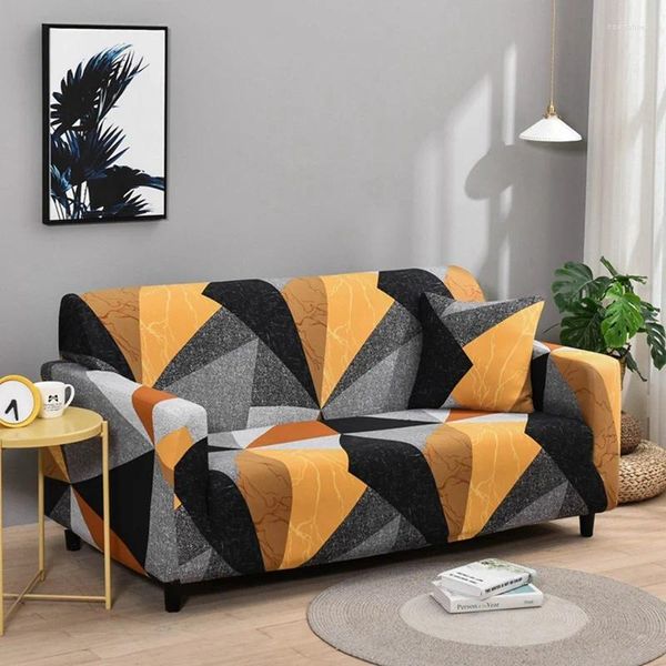 Cadeira cobre triângulo peça impressão capa de sofá para sala de estar slipcovers poliéster elástico protetor de sofá