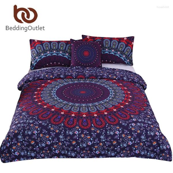 Conjuntos de cama Beddingoutlet amor trechos boho conjunto estilo boêmio retro capa de edredão e fronha sarja gêmeo completa rainha rei venda