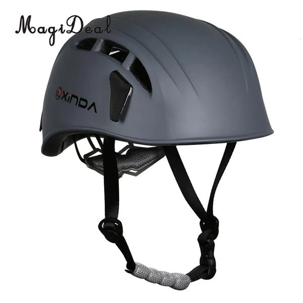 Safety Helmet Outdoor Rock Climbing Caving Kayaking Rappel Rescue Gray for Wall Equipment Rappelling Mountaineering Accessory 240223