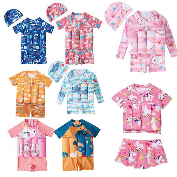 Costume da bagno galleggiante per bambini Costume da bagno con stampa di cartoni animati Costume intero per bambini Protezioni galleggianti Abbigliamento da bagno Ragazzi Ragazze Costumi da bagno 240219