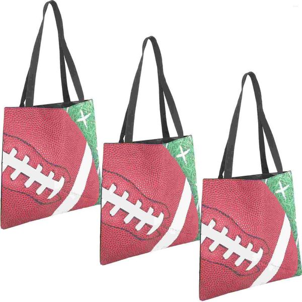 Borse portaoggetti Borsa tote super ecologica Rugby Stampato Gioco sportivo Trattare Grande shopping Bomboniera Borsa Stampa di generi alimentari