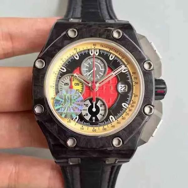 U1 Orologio di design di lusso AAA di alta qualità Cronografo da 44 mm Orologi da uomo Cristallo di zaffiro Orologio da polso di alta qualità Lunetta in carbonio forgiato Sport Big Guy Orologi da polso