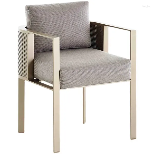 Мебель для лагеря, уличный водонепроницаемый обеденный стул из нержавеющей стали, простой современный повседневный дизайн гостиной
