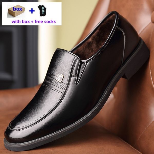 Vestido masculino tamanho grande US7-11.5 Sapatos de couro original masculino para homens elegantes negócios casuais