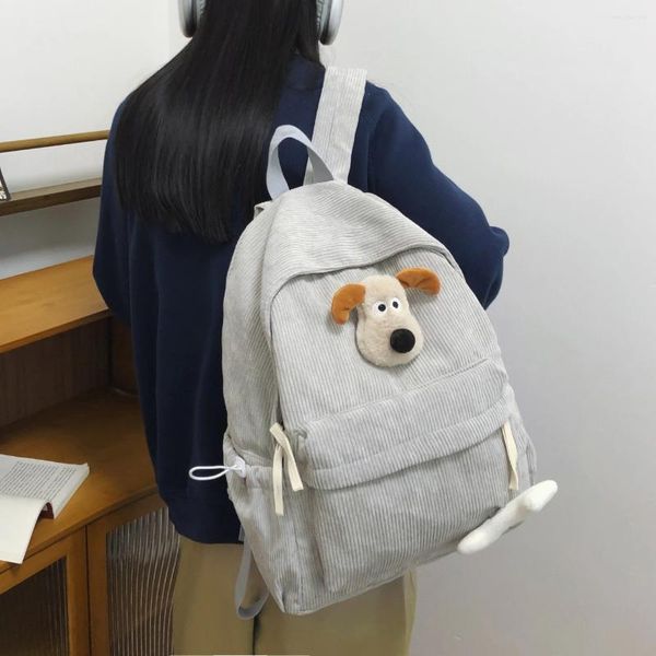 Schultaschen, hoher Trolley-Rucksack, College-Stil, niedlicher Hund, weiblich, Freizeittasche, Nylon-Material, große Kapazität, Laptop, Reisen