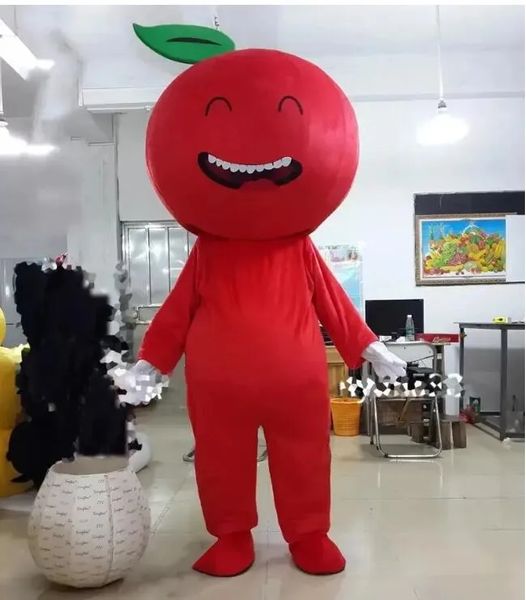 Halloween vermelho maçã mascote trajes natal fantasia vestido de festa personagem dos desenhos animados terno adulto tamanho carnaval páscoa tema de publicidade