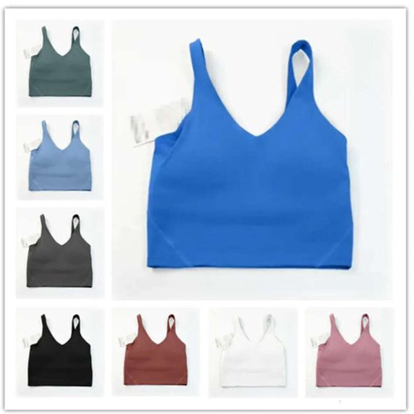 2024 lululemenI Tank Womens Classic Popular Fis Bra Manteiga Soft Women Sport Tank Gym Crop Yoga Vt Beauty Back à prova de choque com removível Cht Pad Wholale Yoga 668sss