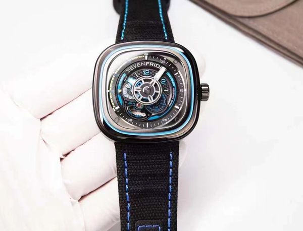 Vendita calda 2024 più recente moda SevenFriday orologi marca Wuman orologio serie P P3C / 03 orologio meccanico automatico da uomo orologi movimento Miyota