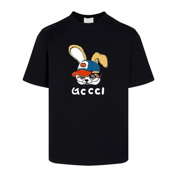 Occhiali Coniglio stampa alfabeto manica corta designer GGity moda T-shirt marca primavera estate uomo e donna tendenza T-shirt in puro cotone