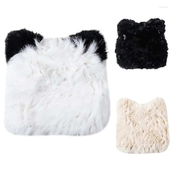 Berets Fur Baotou Hat Panda Ears Beanie Cap Quente Lei Feng para o inverno