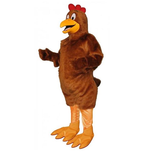 Costume da mascotte GALLINA di alta qualità di Halloween, costume da cartone animato, spedizione veloce, taglia per adulti