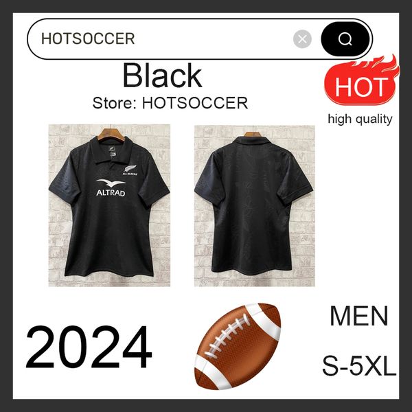 2024 All Super Rugby Jerseys # Black Nova Jersey Zelândia Moda Sevens Rugby Colete Camisa Polo Maillot Camiseta Maglia Tops