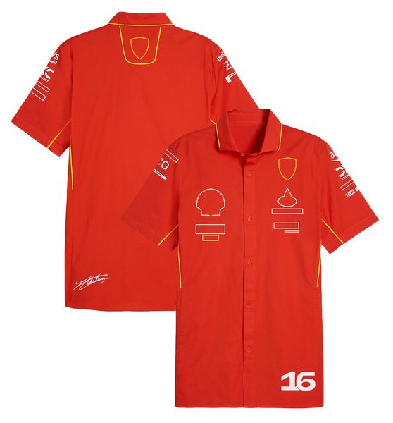 2024 F1 Driver T-shirt Fórmula 1 Mens camisas polo nova temporada Red Team Uniform Racing Racing Suit Motorsport Jersey V7CS