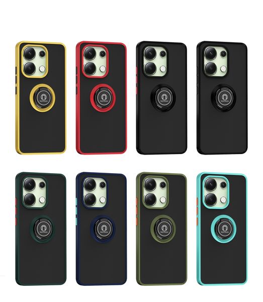 Armor Hard per Xiaomi Redmi Note 13 Pro Plus Custodia POCO X6 M6 Cover protettiva per staffa con anello posteriore opaco