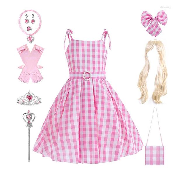 Abiti da ragazza Film Barbie Costume da ragazza per bambini Cosplay Festa di compleanno Abito da principessa Rosa Abiti di carnevale di Halloween