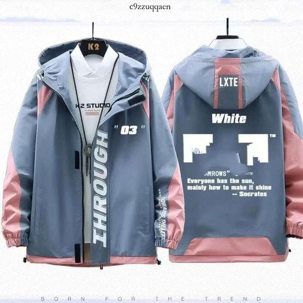 OFF WHITE Ow03 Star Double Arrow Letter Одежда Куртка с капюшоном для мужчин и женщин Jl 978